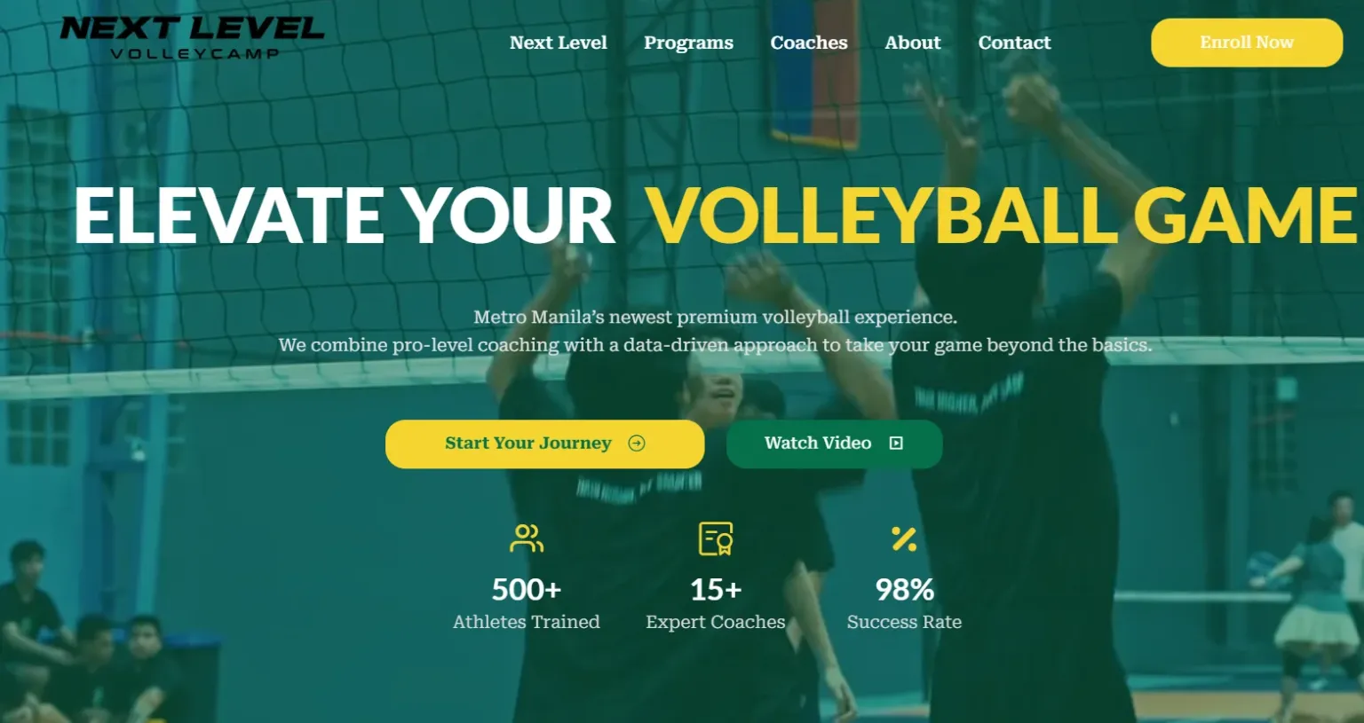 Next Level Volleycamp Website
